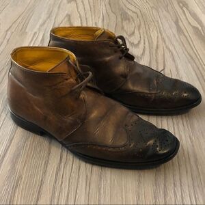 Undandy Brown Leather Boots